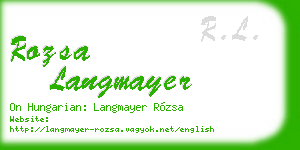 rozsa langmayer business card